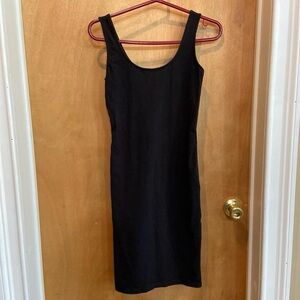 Black midi bodycon dress